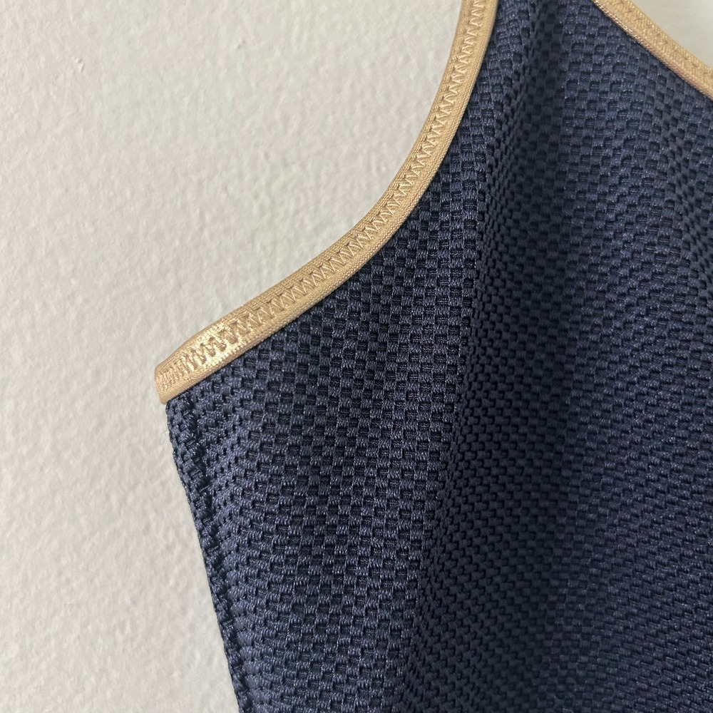 Aerie Women's Scoop Metallic Navy Gold Adjustable Bralette Bra Small NWOT - Picture 2 of 6